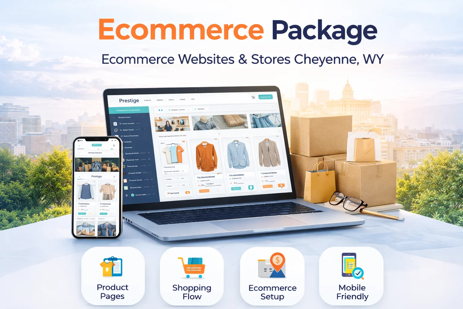 Ecommerce website package in Cheyenne WY by Pak Web Expert