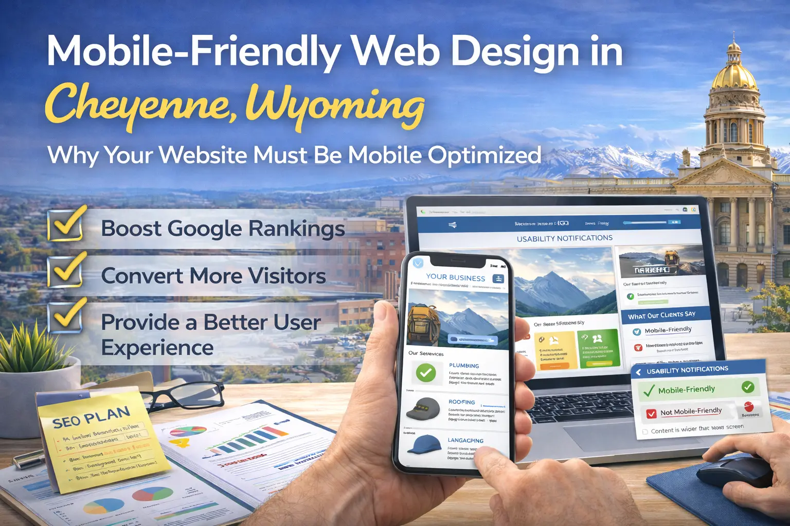 Mobile friendly web design in Cheyenne for faster leads