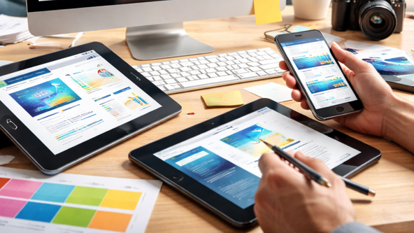 Responsive website designer in Cheyenne Wyoming creating a mobile friendly business website